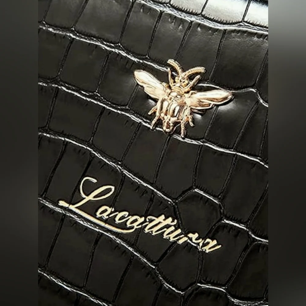 LACATTURA Croc-Embossed Multipurpose Makeup Bag NWOT - Picture 10 of 12